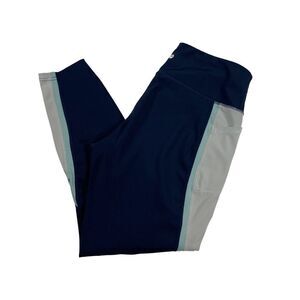 Avia Leggings Womens M Blue High Waist Full Length Media Pocket Athleisure